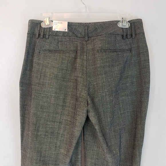 NEW Express Design Editor Blk/Wht Career Trousers - Picture 3 of 8